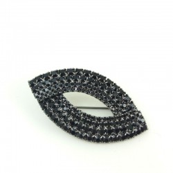 Broche ruban swarovski serti noir