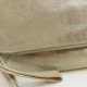 Pochette cuir argent Naterra