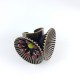 Bague coupelle rouge/anis