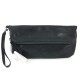 Pochette cuir irisé graphite Naterra