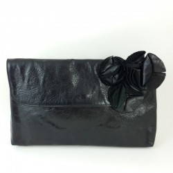 Bandoulière pochette cuir noir