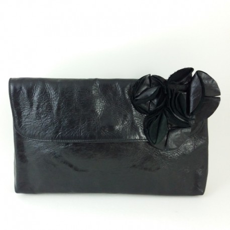 Bandouliére pochette cuir noir