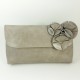 Bandoulière pochette cuir taupe