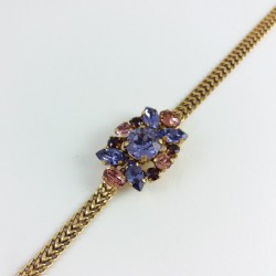 Bracelet rétro violet/ gold