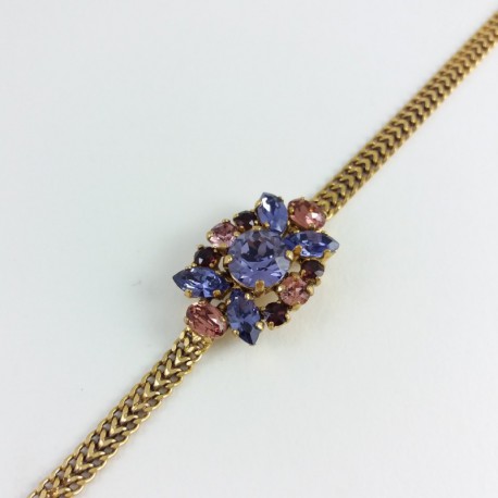 Bracelet rétro violet/ gold