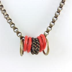 Collier hula hoop rouge Julie Sion