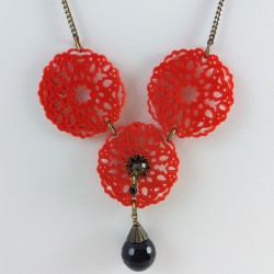 Collier cupcake rouge Julie sion
